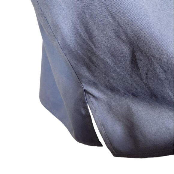 Foxcroft Top Shaped Fit Pinpoint Essential‎ No Iron Shirt Wrinkle Free Blue 8 - Picture 6 of 12